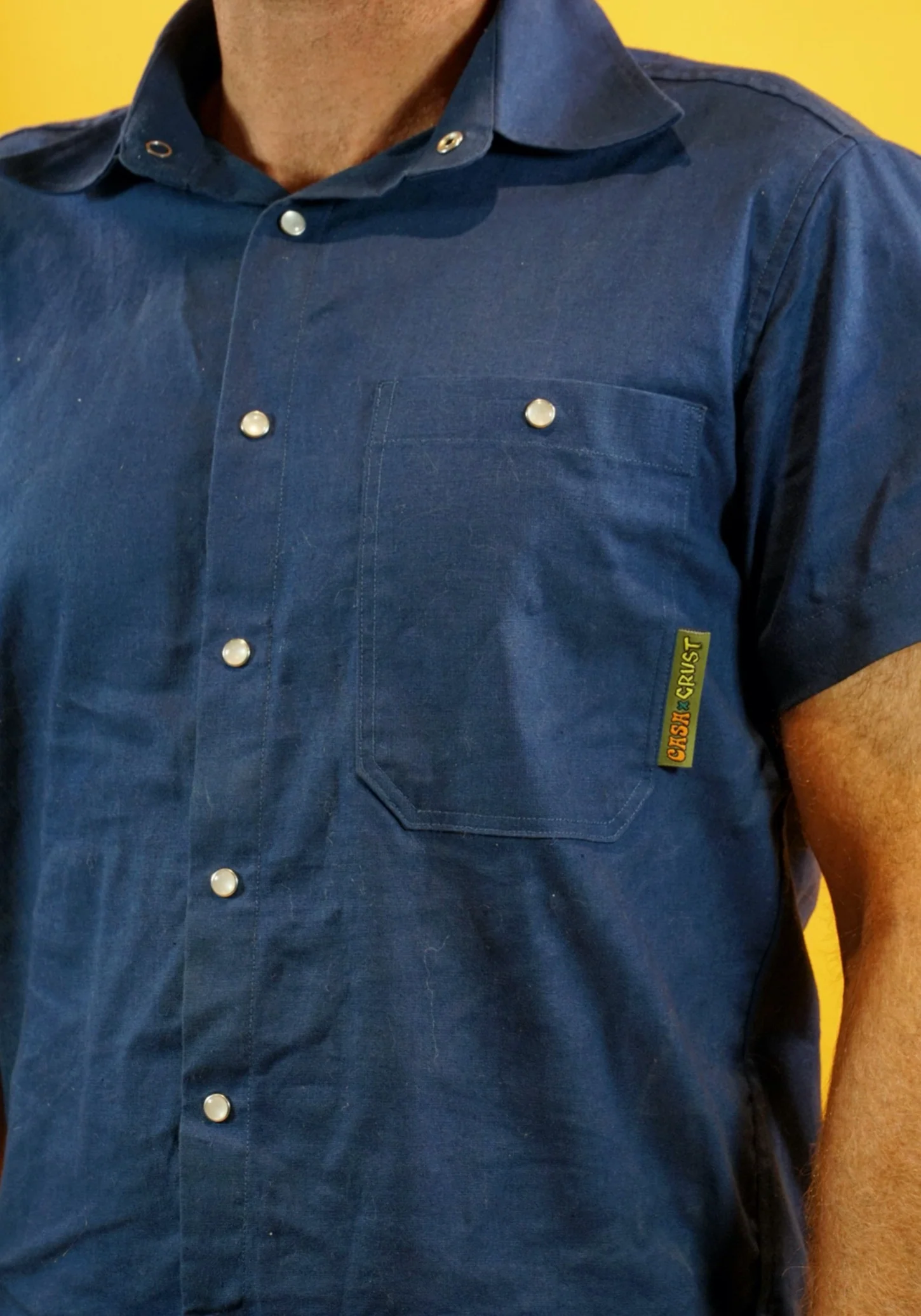 Organic Cotton/ Linen Pollito Short Sleeve Shirt - Image 2