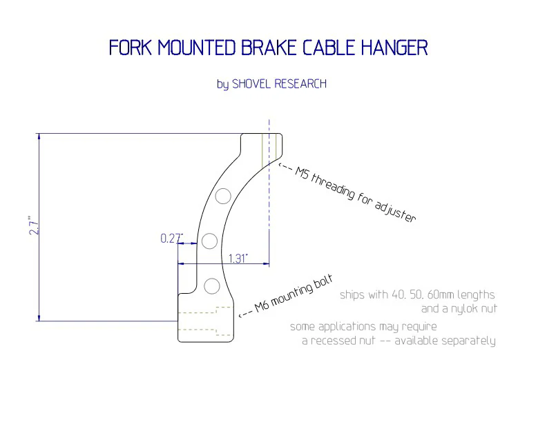 Shovel Research Fork Mounted Brake Cable Hanger - Image 8